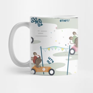 Ready to race mouse pattern Mug